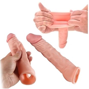  capa peniana extensora expansora cyber skin prolongadora sex shop exotic house fortaleza