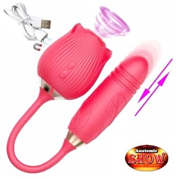 vibrador flor rosa penis vai e vem pretty love sex shop exotic house em fortaleza
