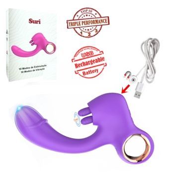 vibrador estimulador ponto g clitoris suri recarregavel sex shop exotic house em fortaleza
