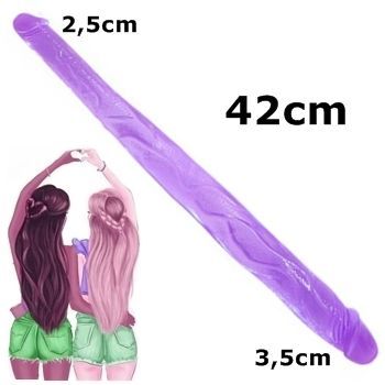 Prótese evangeline dupla baile em jelly dildo falo penetrador duplo sex shop exortic house em fortaleza