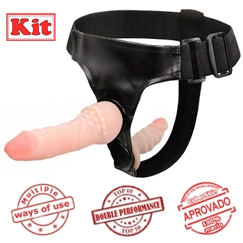 Ultra Double Dildos Female Harness Strap-on Baile kit infersão duplo sex shop exotic house fortaleza