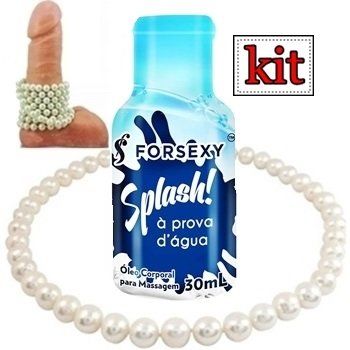 kit colar de perolas e gel lubrificante silicone masturbação e massagem sex shop exotic house em fortaleza
