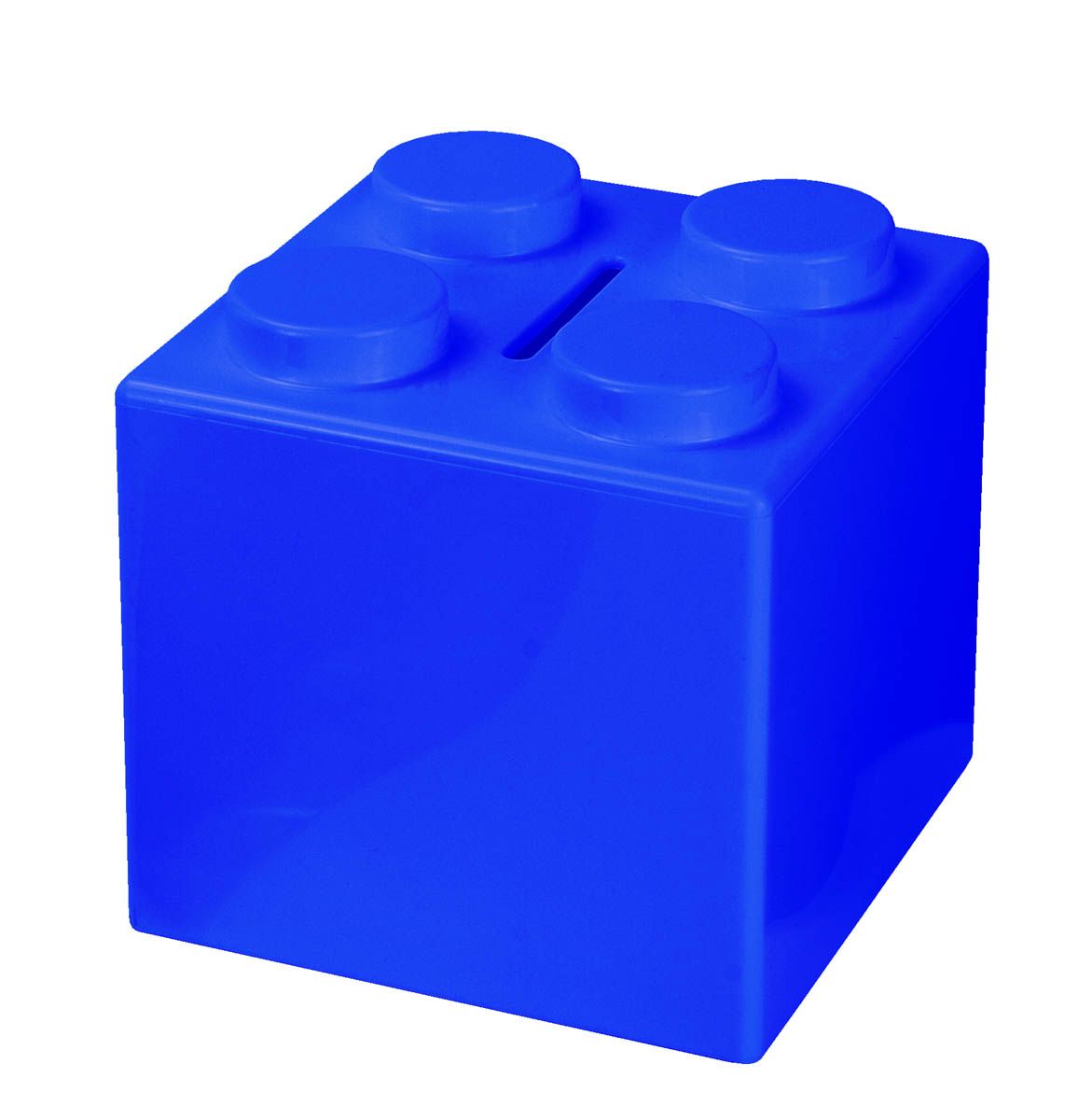 ALCANCÍA CUBOS personalizable en azul, SKU INF 100