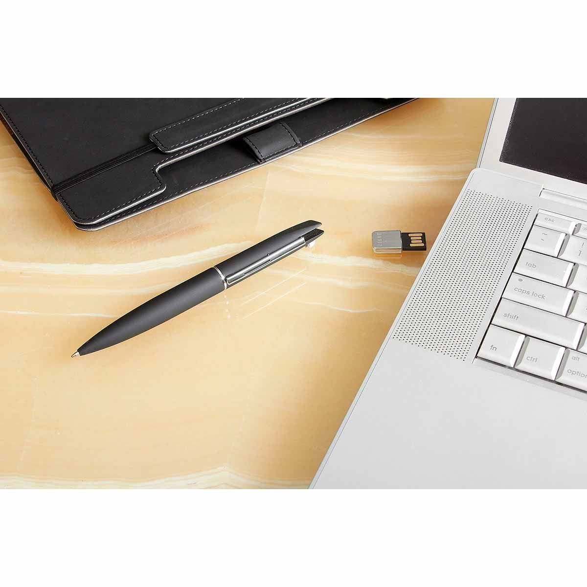 Bolígrafo Usb 16 Gb Lorien personalizable en negro, SKU SH 2255