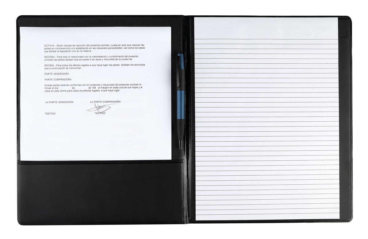 Carpeta Yamdena personalizable en negro, SKU M 80170