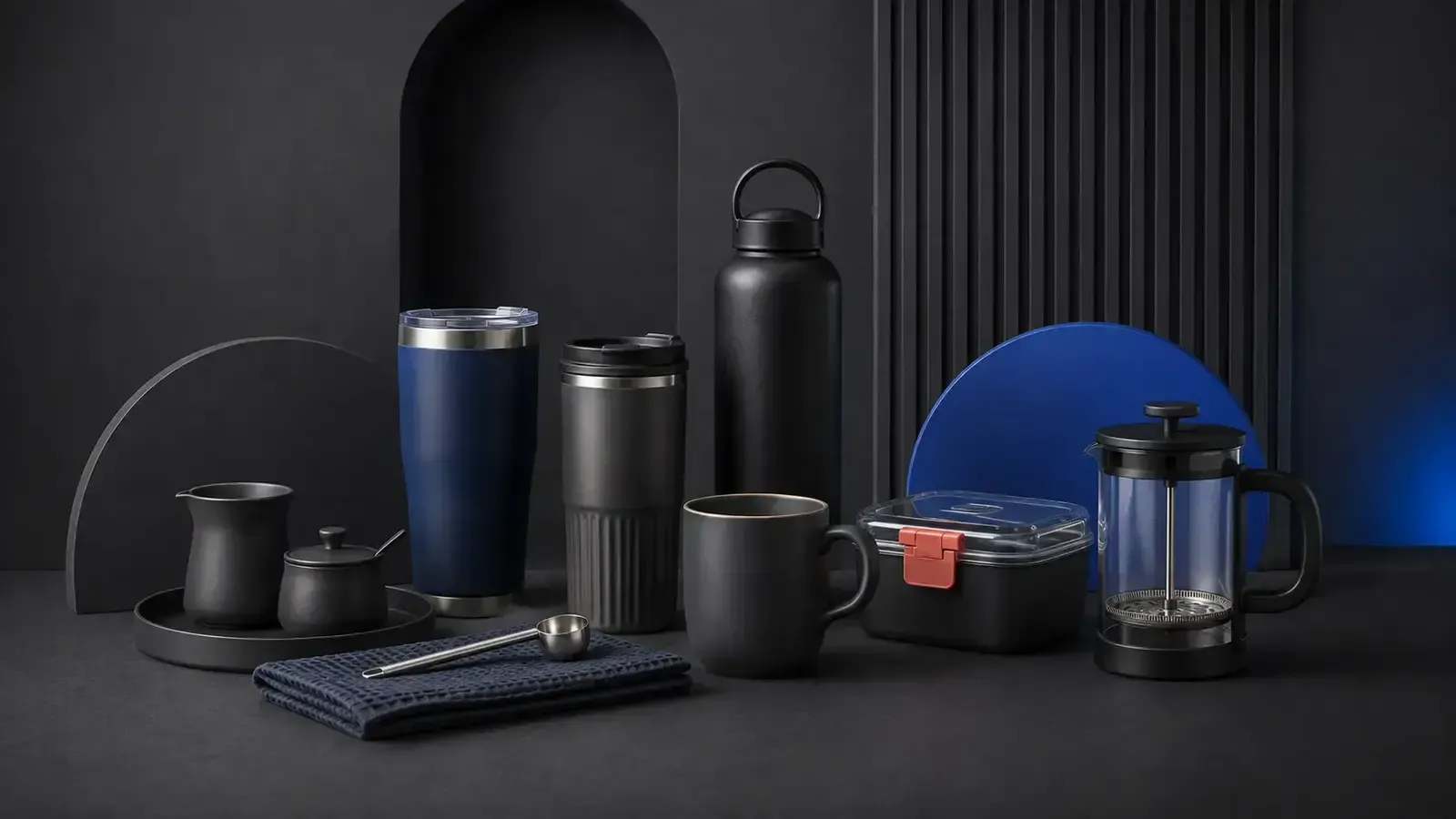 Termos, tazas y cilindros con tu logo, más café e insumos de comedor para tu oficina.