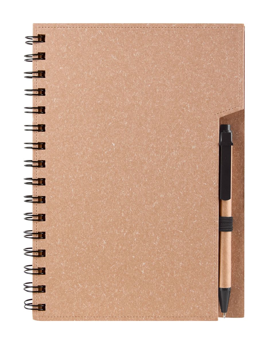 Libreta Antlia personalizable en café, SKU HL 2040