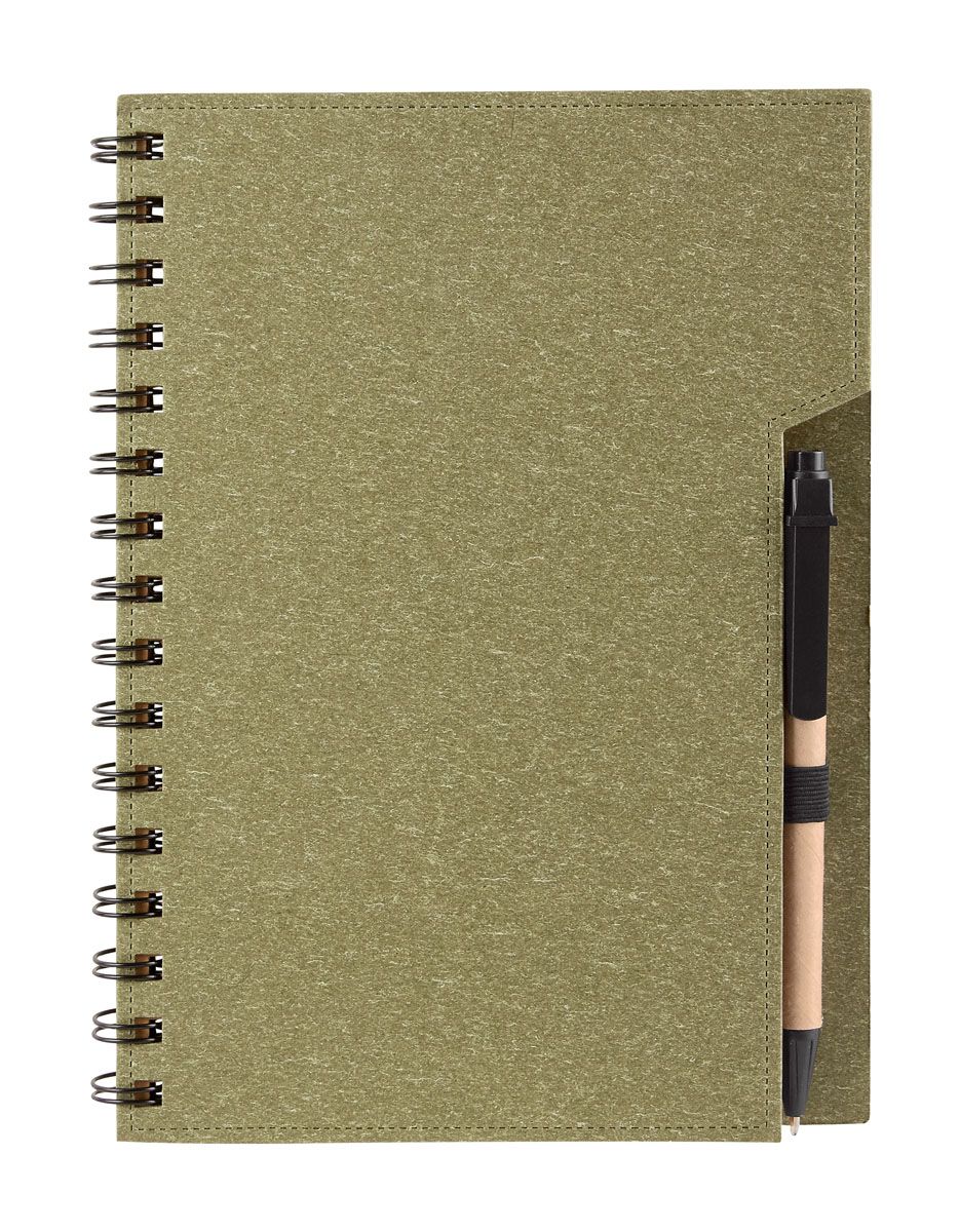 Libreta Antlia personalizable en verde, SKU HL 2040