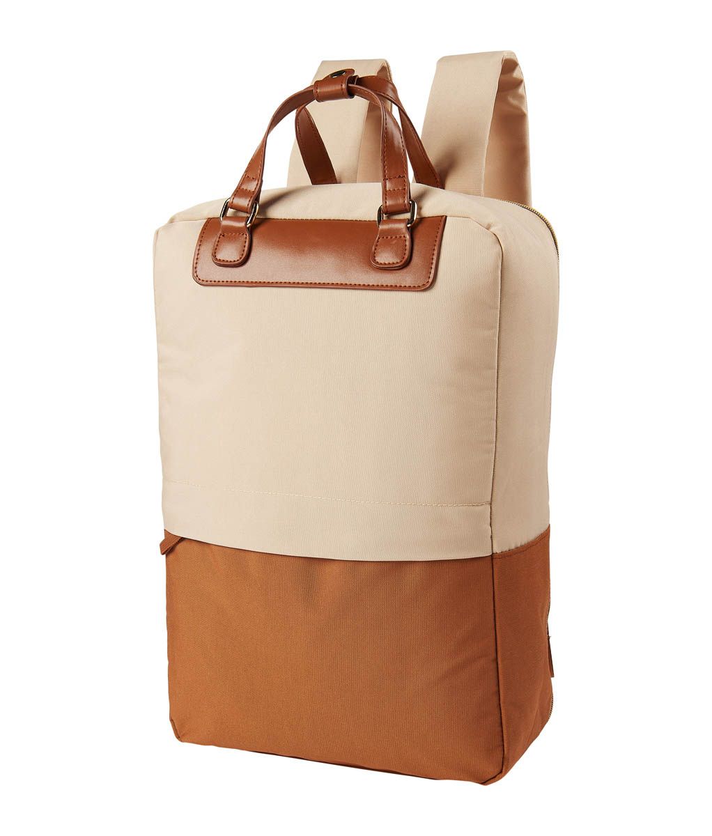 Mochila Dublu personalizable en café, SKU SIN 293