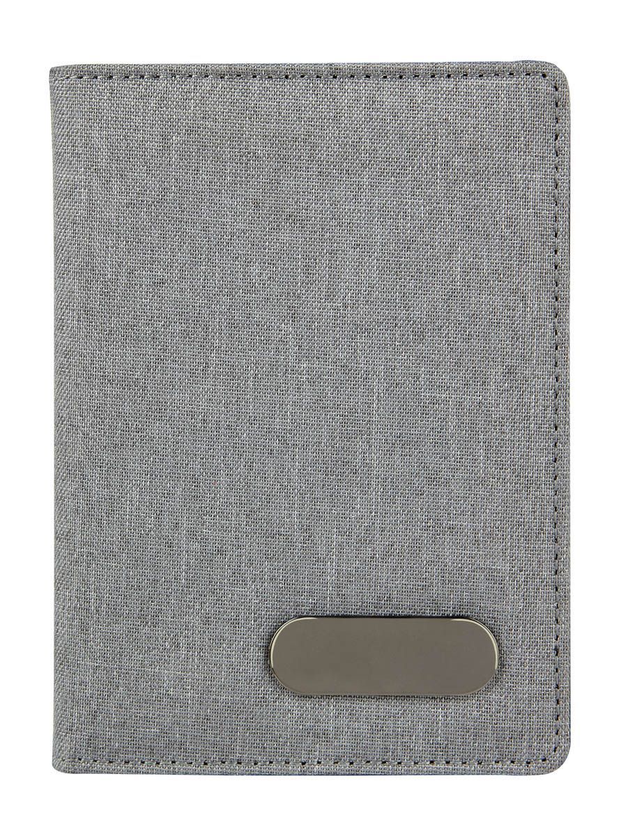 Porta Pasaporte Livigno personalizable en gris, SKU M 80120