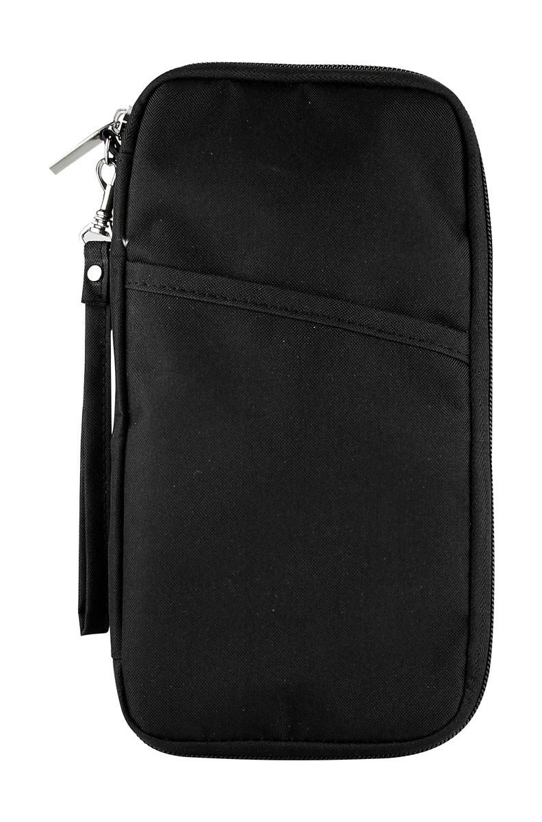 Porta Pasaporte Skana personalizable en negro, SKU M 80640