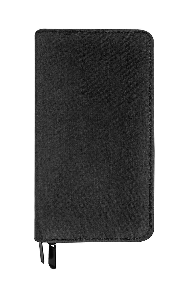 Porta Pasaporte Wally personalizable en negro, SKU M 80620