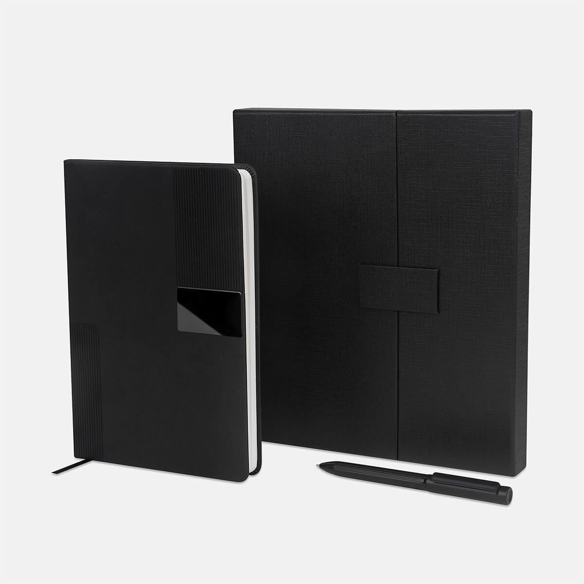 Set De Libreta Dickens personalizable en negro, SKU HL 9106