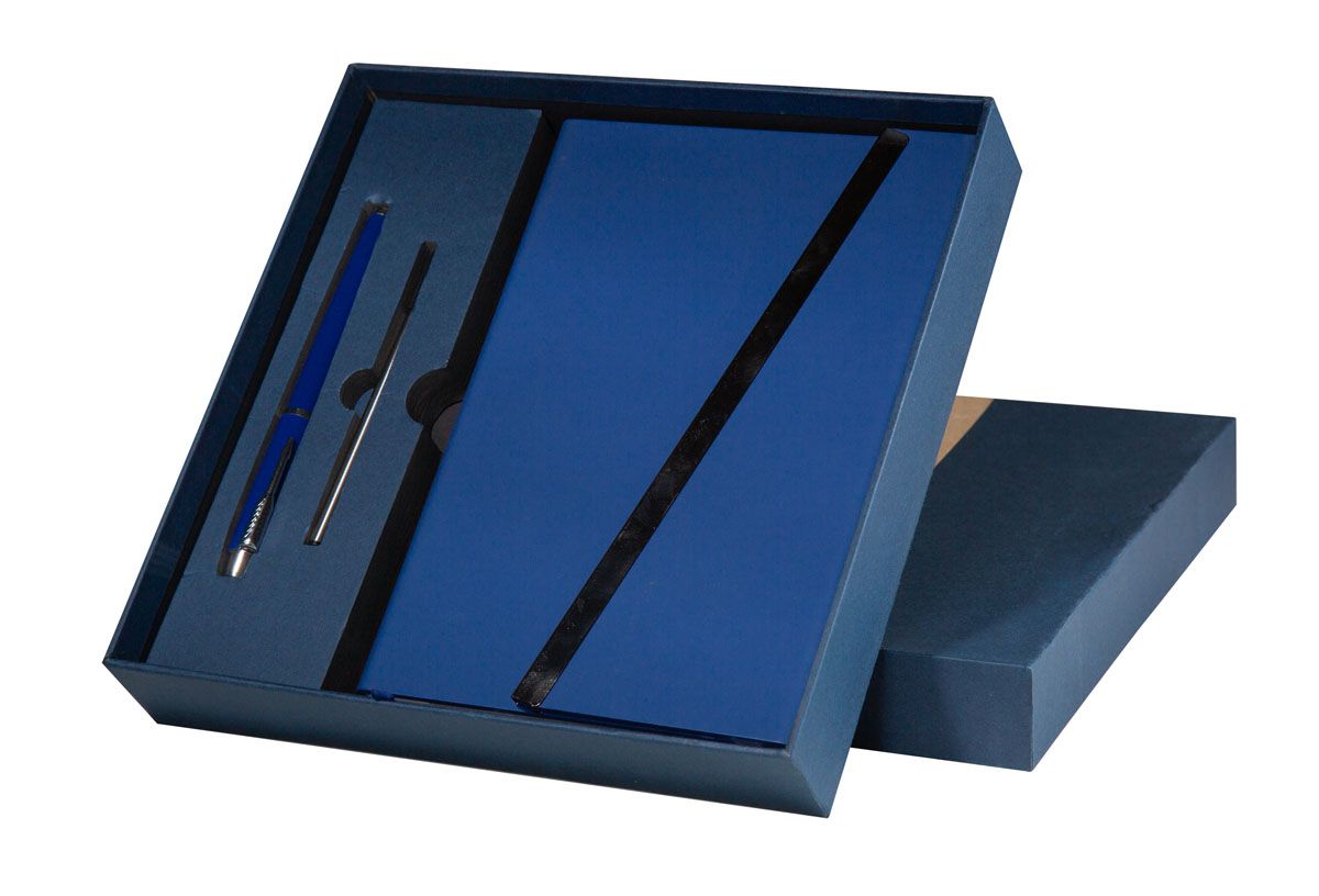 Set De Libreta Jinsei personalizable en azul, SKU HL 9041