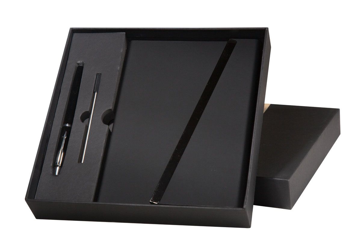 Set De Libreta Jinsei personalizable en negro, SKU HL 9041