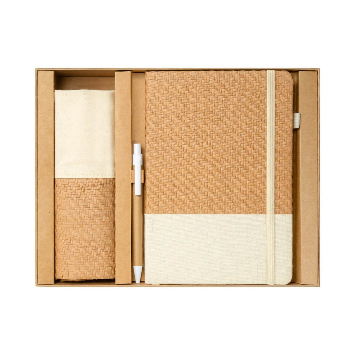 SET ECOLÓGICO BIOSET personalizable en beige, SKU SET 027