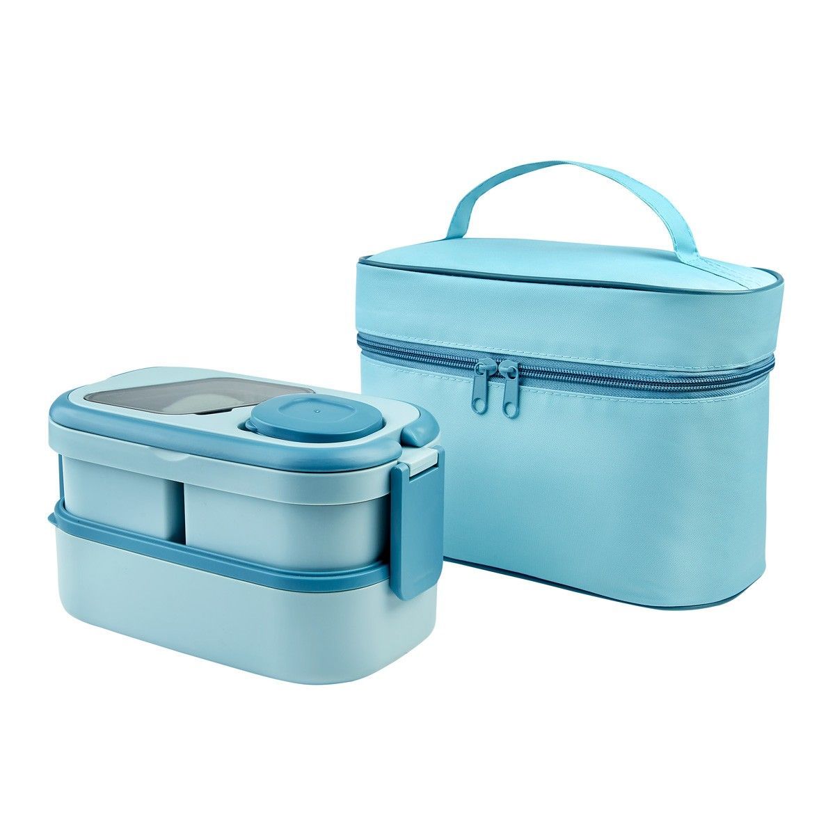 Set Portaviandas Amanda personalizable en azul, SKU KTC 613