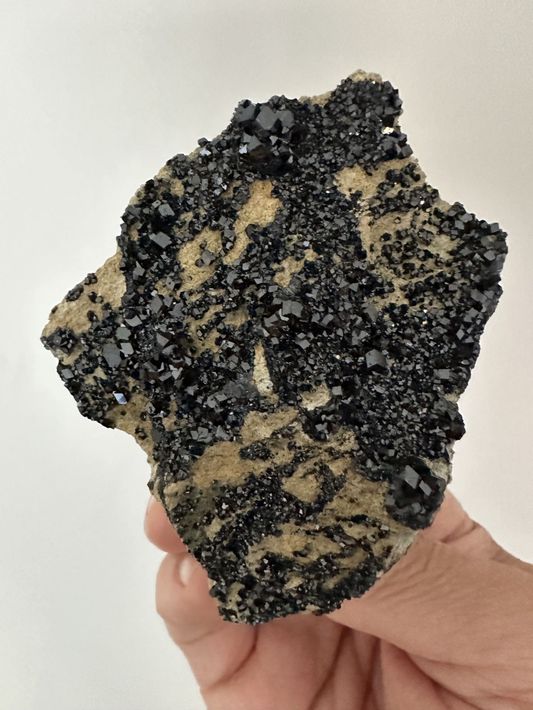 A close up of melanite