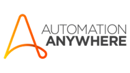 O logotipo da automation anywhere é laranja e preto.