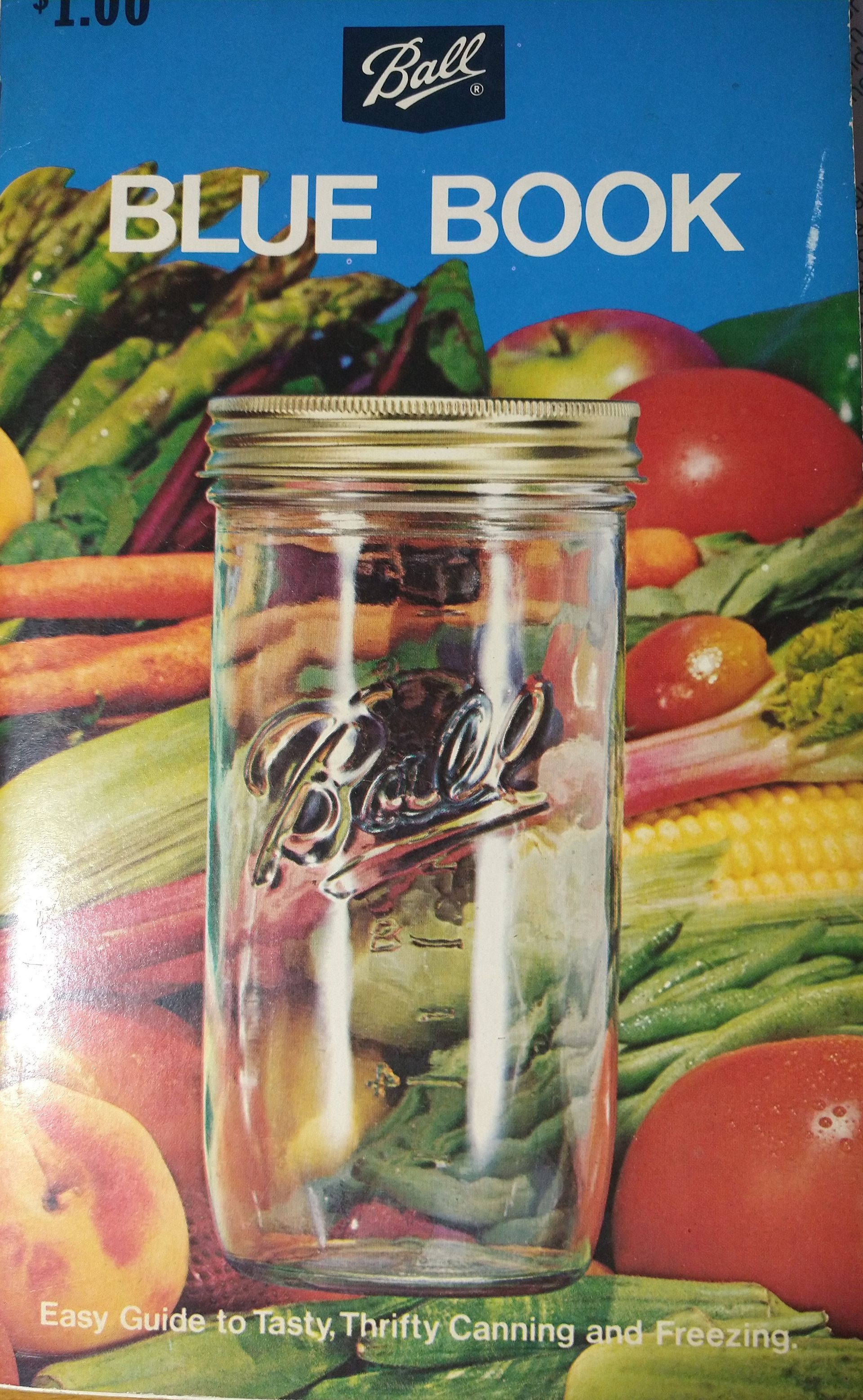 Photo of the cover of one edition of the Blue Book for canning