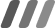 Three diagonal gray slashes on a white background