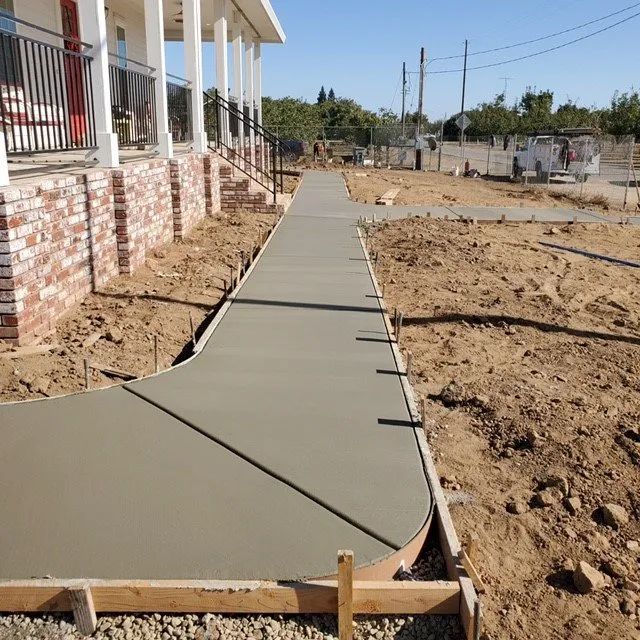Concrete sidewalk being constructed — Yuba City, CA — Superior Concrete Flatwork/HSCP
