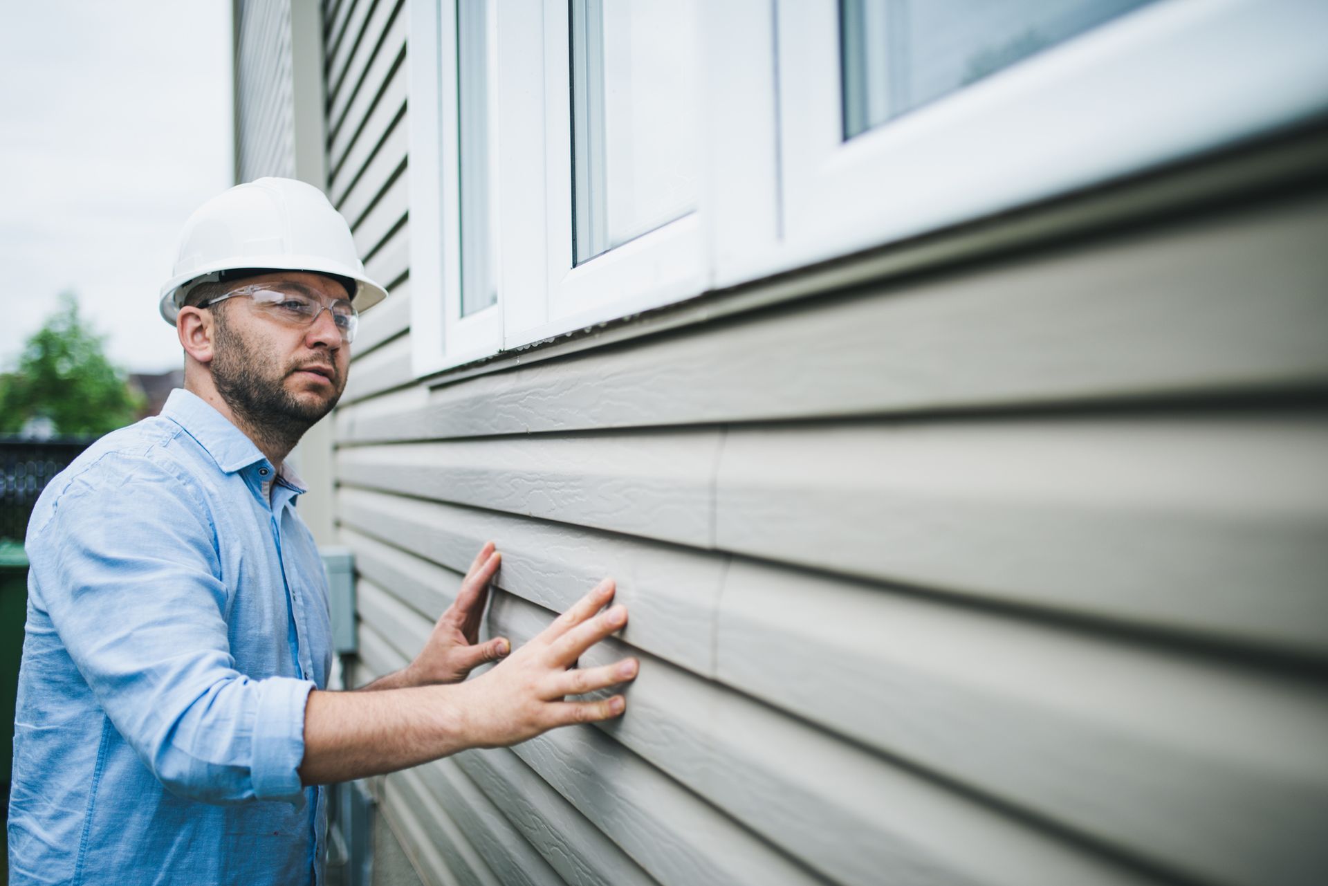 Inspector Wearing Hard Hat | Middletown, NY | Eagle View Home Inspections