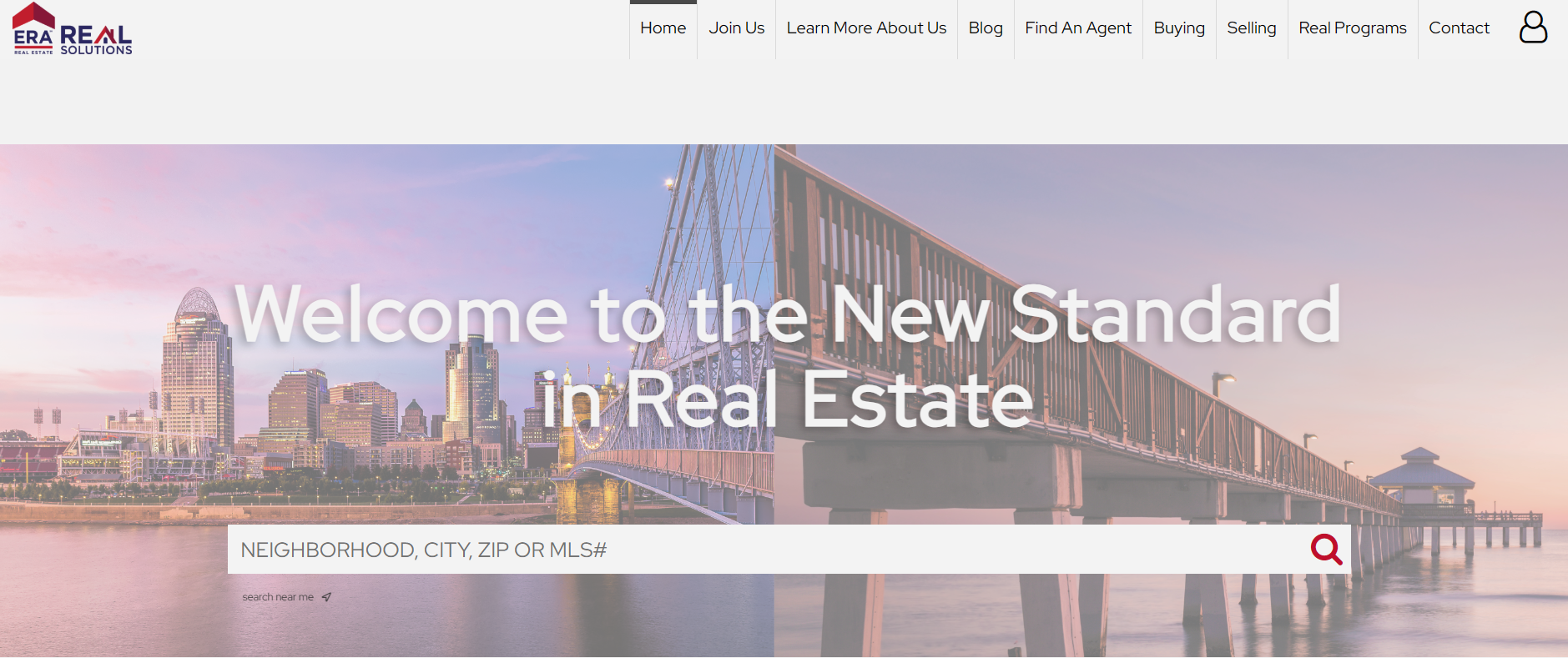 A screenshot of the new standard in real estate website.