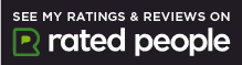 A sign that says see my ratings and reviews on rated people