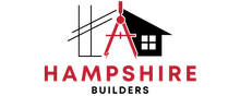 The logo for hampshire builders shows a house and a compass.