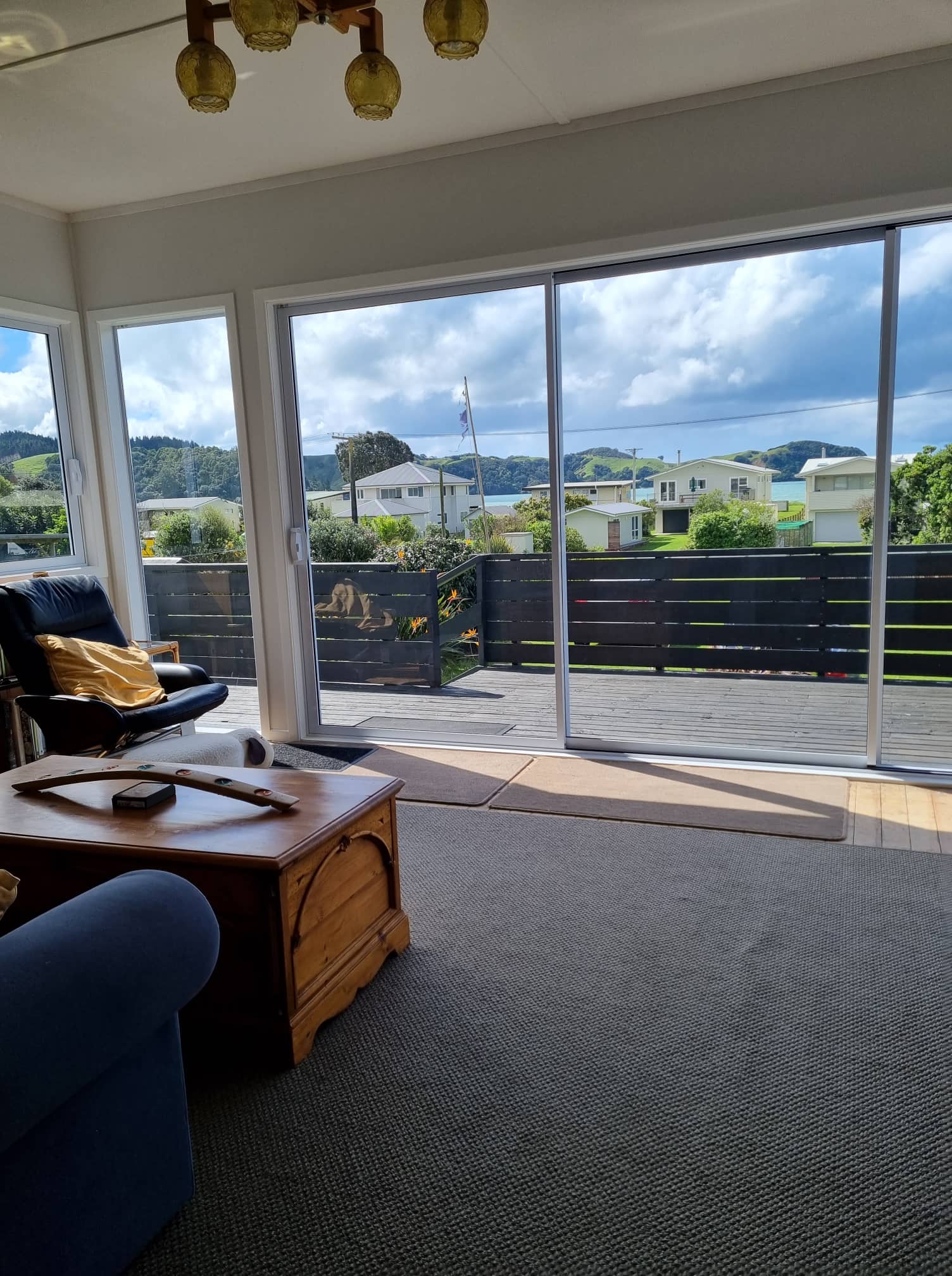 view from Stalkertowers - classic kiwi bach in Teal Bay