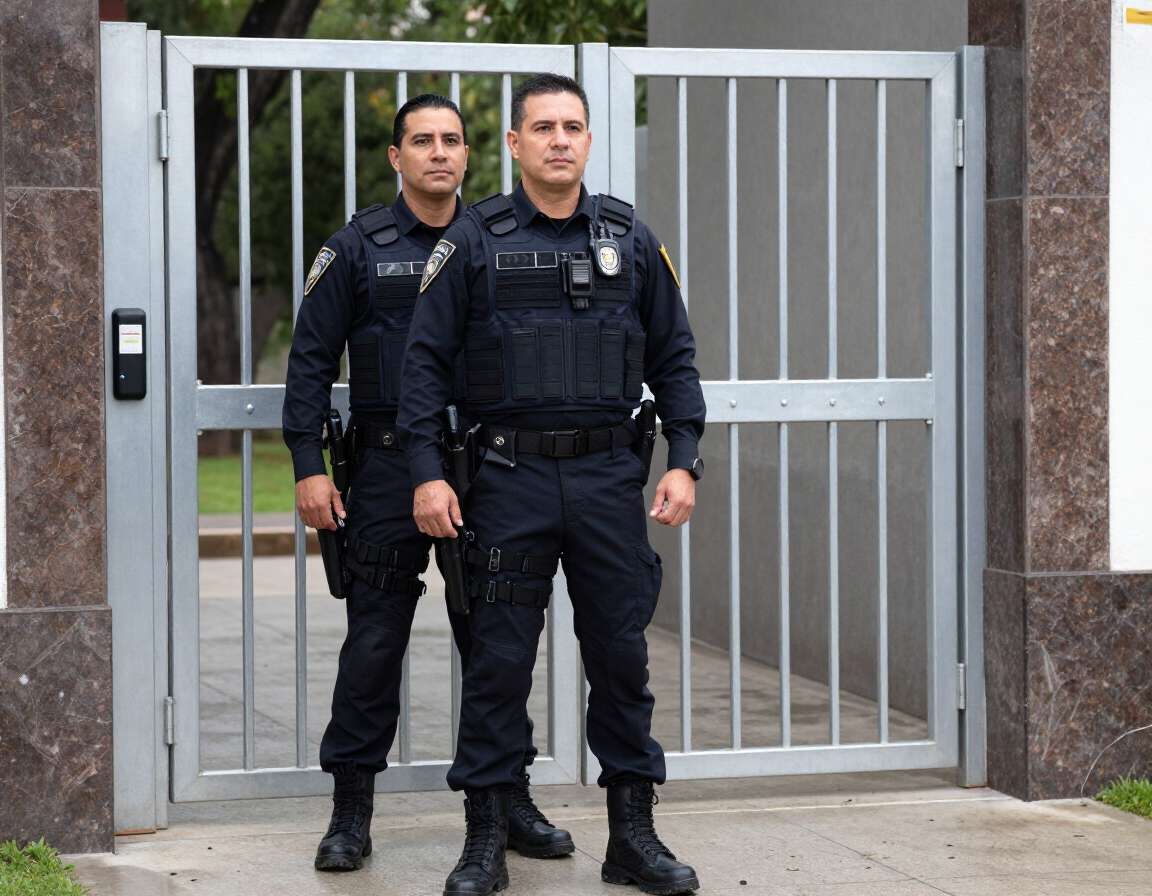 Agente de seguridad en acceso controlado