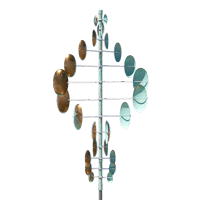 double helix vertical wind sculpture by Lyman Witaker