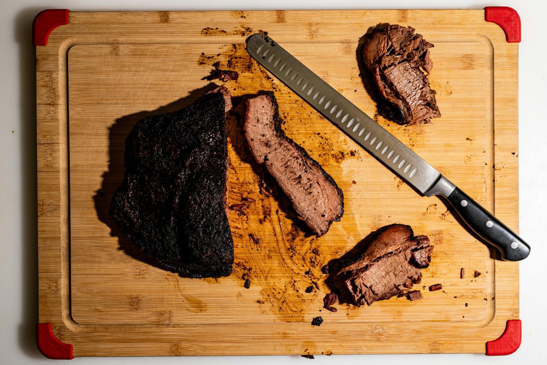 Brisket being sliced