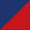 Diagonal blue and red geometric split with a red triangle on the right and bottom edges