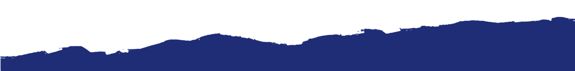 Blue mountain silhouette against a white background