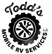 Todd's Mobile RV Services LLC logo with black gear and RV icon