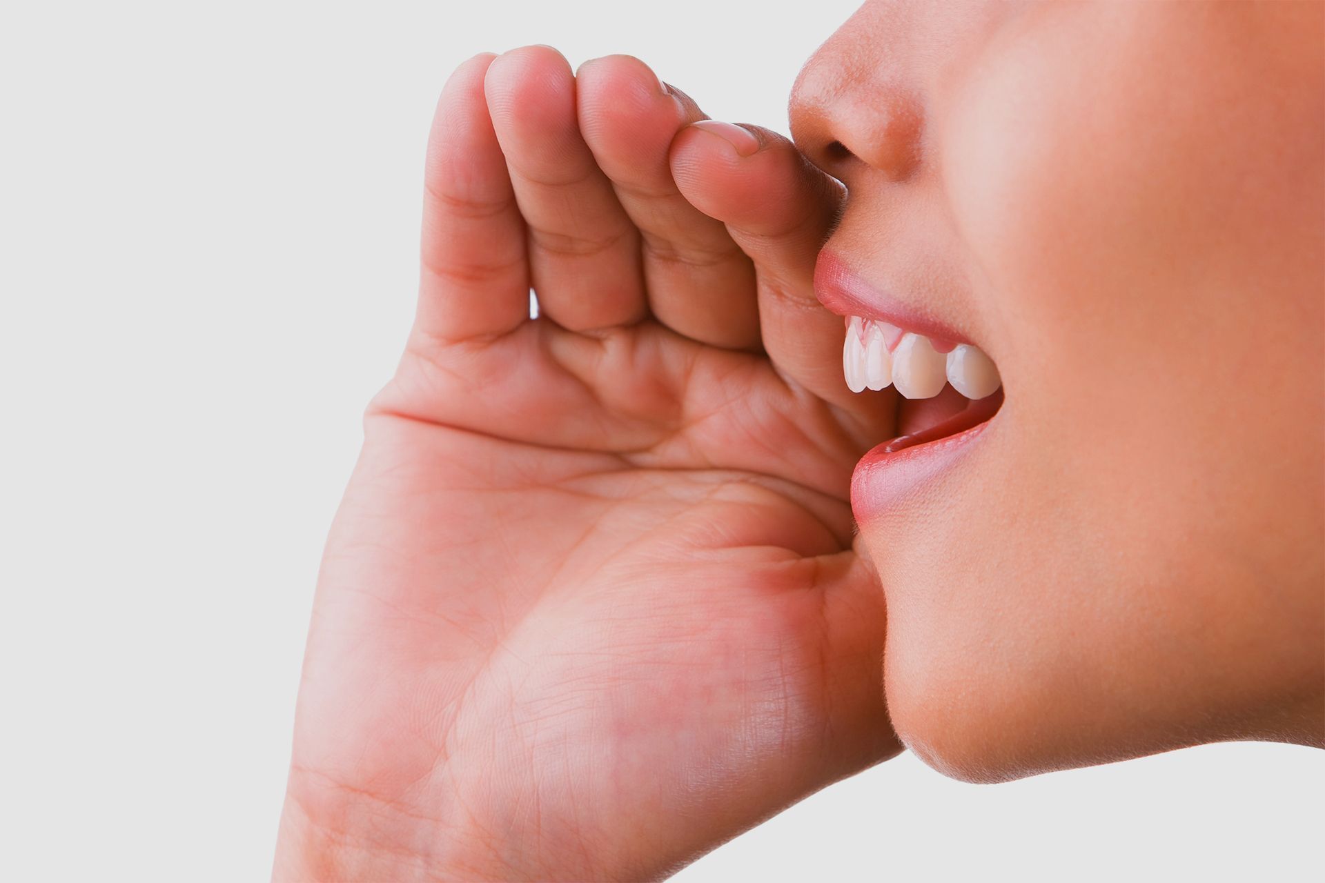 A Person Whispering