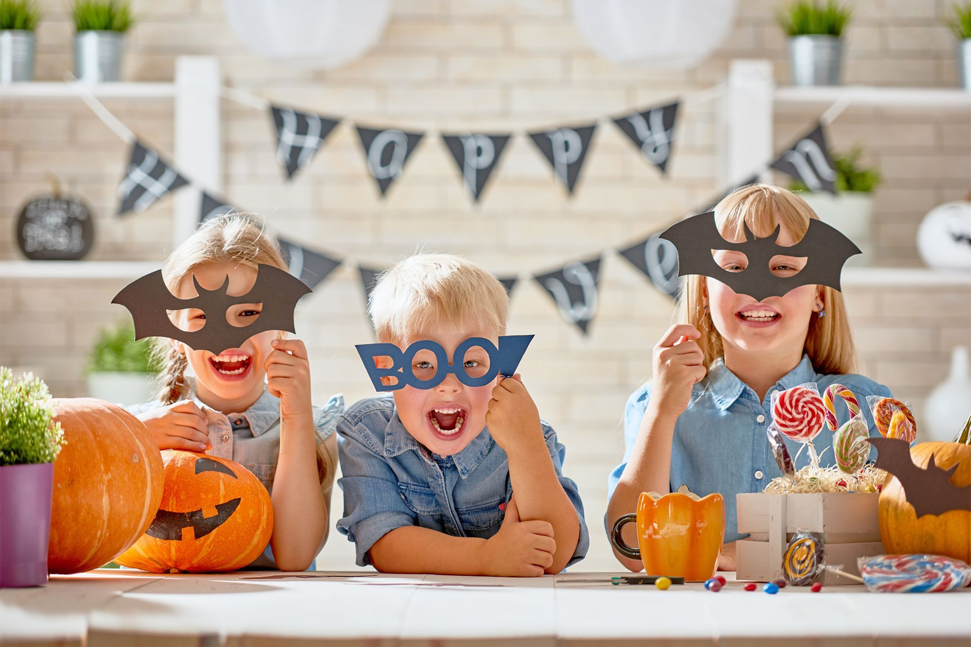 Kids Wearing Halloween Costumes