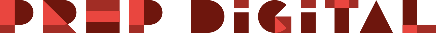 PREP DIGITAL logo in red and black text on a white background