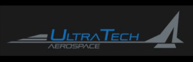 Ultra tech aerospace logo on a black background