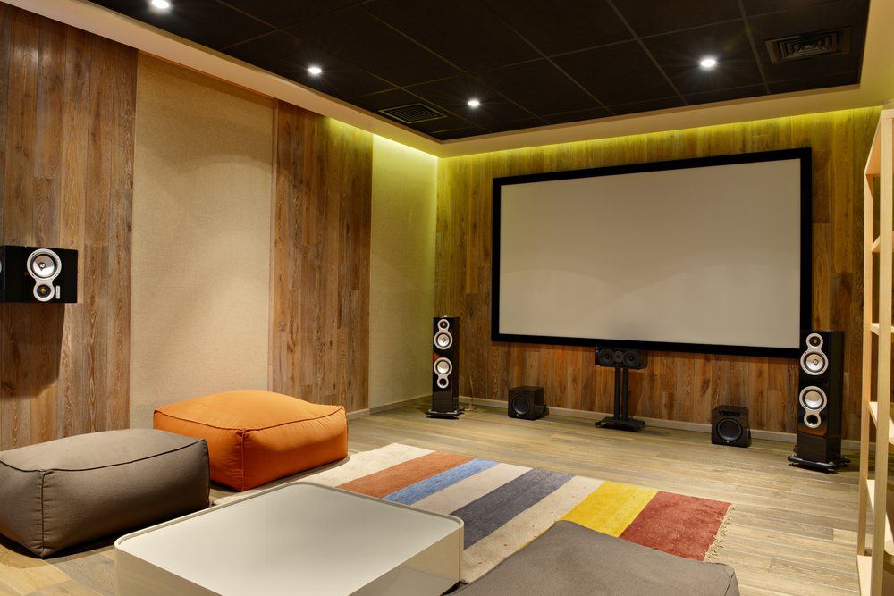 Projector Screen Set Up for Home Theatre — Coffs Coast Antenna Services in Eungai Creek, NSW