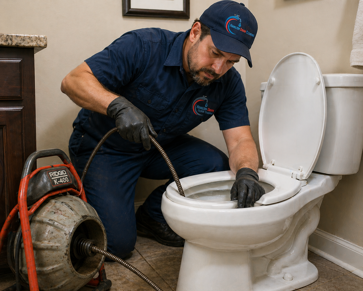clogged toilet repair with snake clogged toilet repair