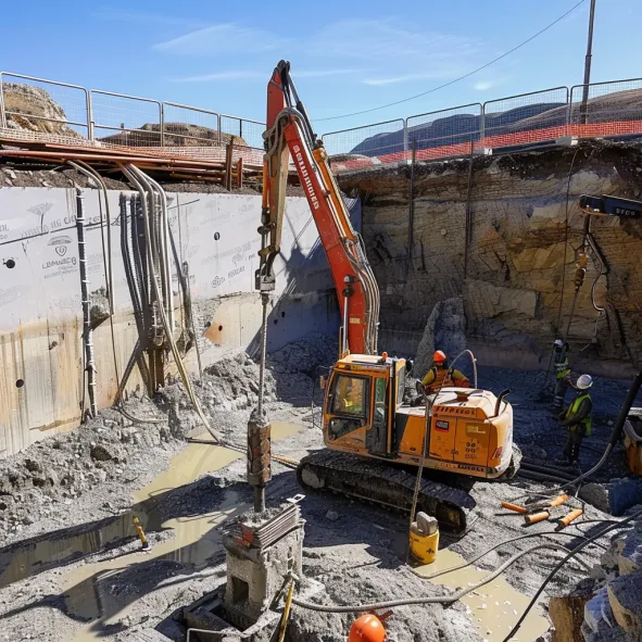 core drill on a construction site