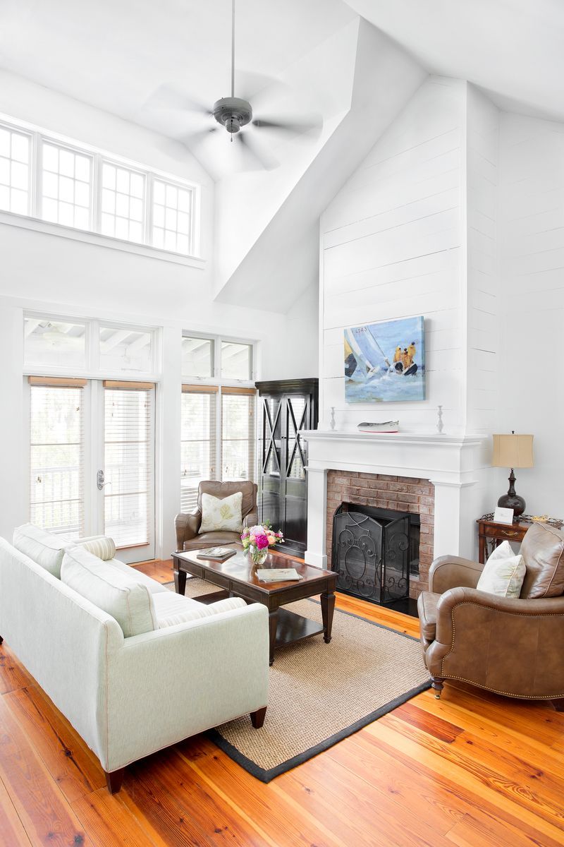 Living room offering a seasonal fireplace