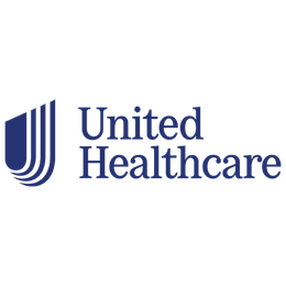 The United Healthcare logo, featuring a blue shield with vertical lines to the left of the words