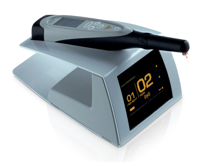 Sleek silver-and-black digital device with a glowing display