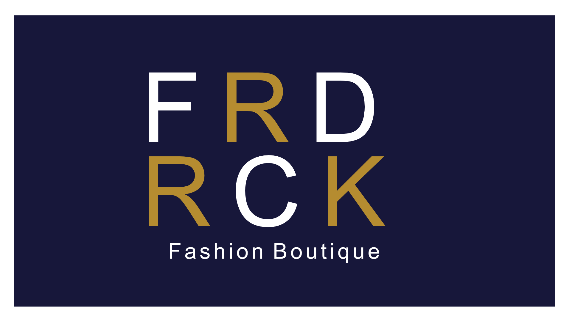 Frederick fashion boutique logo in blue