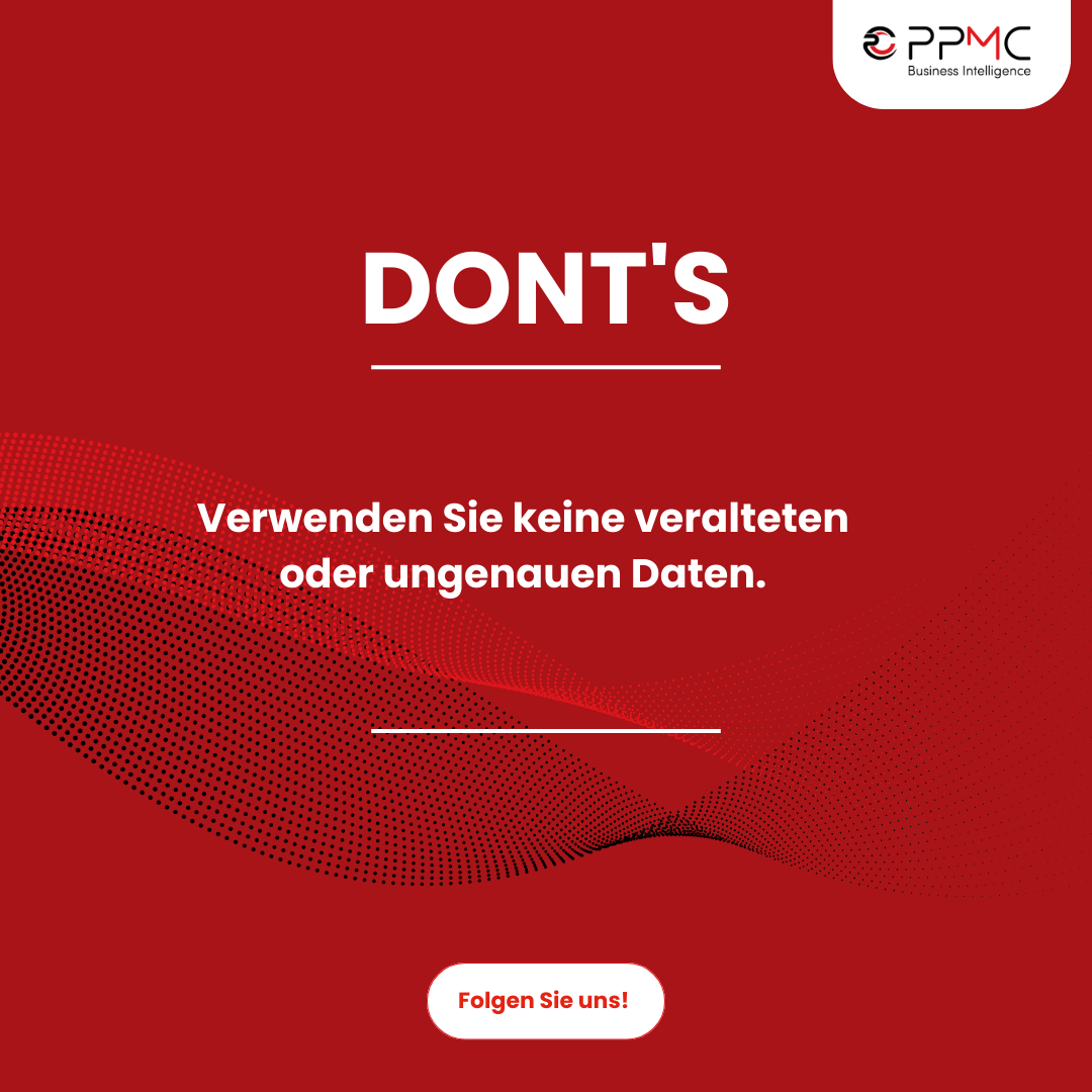 Aufforderung: Verwenden sie keine alten oder ungenauen Date