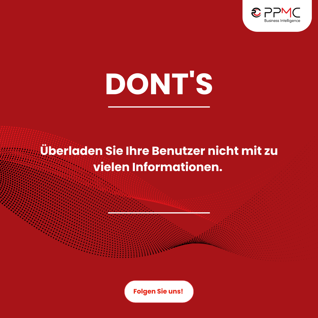 Aufforderung: Benutzer nicht mit zu vielen Informationen überladen